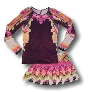 🔥LUCKY IN LOVE tennis set outfit ROCOCO long sleeve top and skirt  SIZE Small
